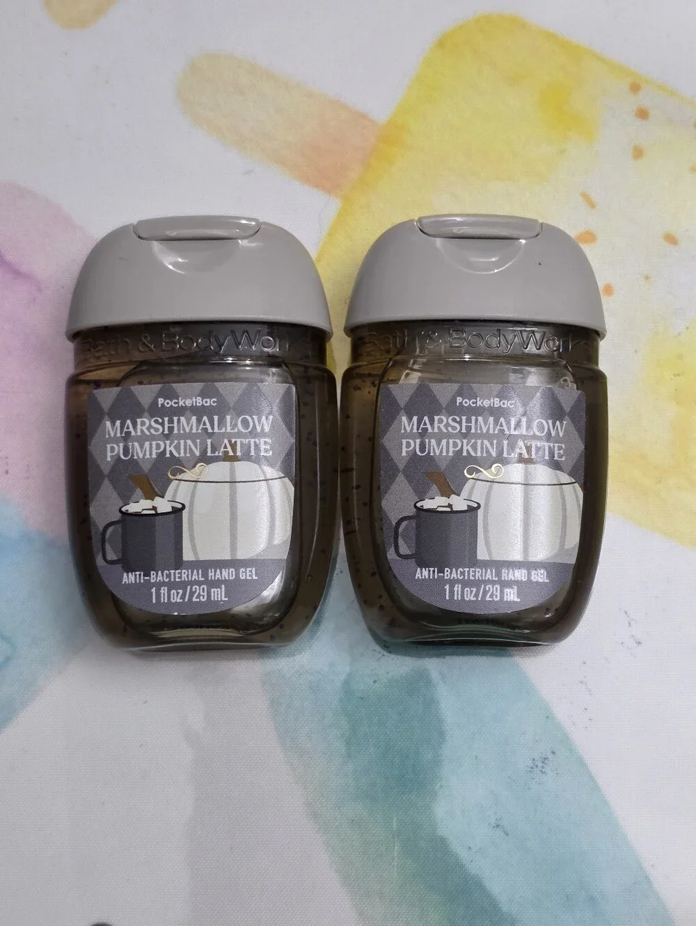 Bath & Body Works PocketBac Marshmallow Pumpkin Latte Hand Gel Set of 2 NEW